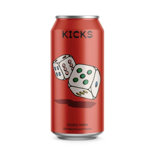 MIX 6 OR MORE GET 20% OFF' KICK'S BREWING DOUBLE DOWN WEST COAST PILSNER 5.4% ABV