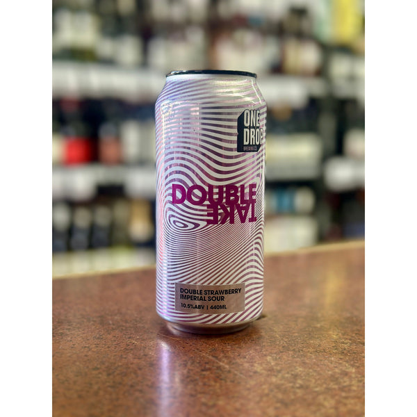 'MIX 6 OR MORE GET 20% OFF' ONE DROP BREWING DOUBLETAKE DOUBLE STRAWBERRY IMPERIAL SOUR 10.5% ABV