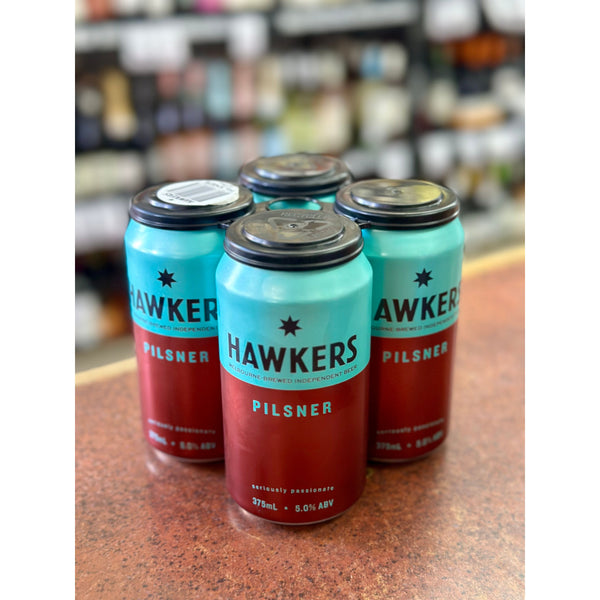 'MIX 4X4 GET 12% OFF' HAWKERS BREWING PILSNER 5% ABV