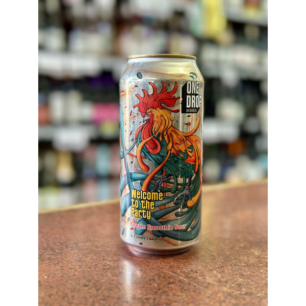 'MIX 6 OR MORE GET 20% OFF' ONE DROP BREWING WELCOME TO THE PARTY CREAM SMOOTHIE SOUR 6.1% ABV