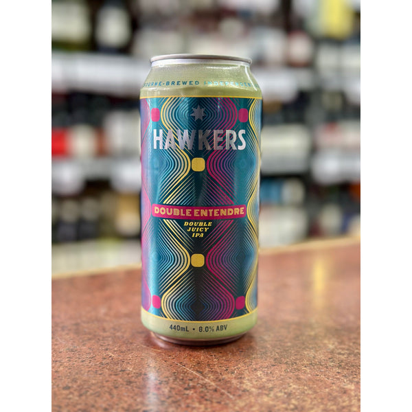 'MIX 6 OR MORE GET 20% OFF' HAWKERS BREWING DOUBLE ENTENDRE DOUBLE JUICY IPA 8% ABV
