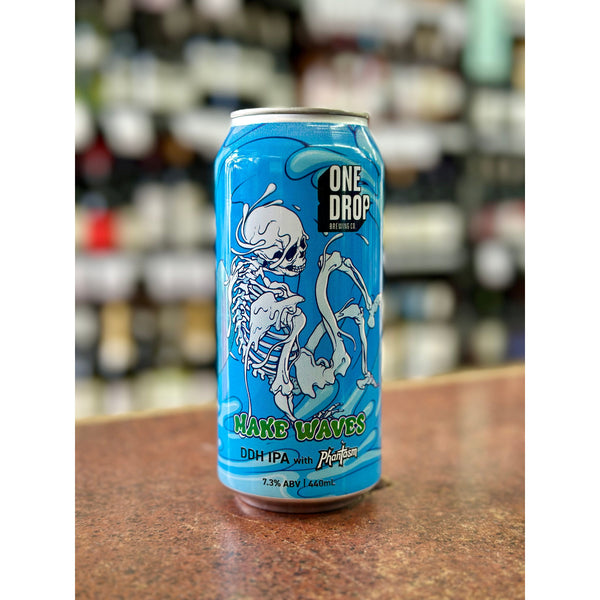 'MIX 6 OR MORE GET 20% OFF' ONE DROP BREWING MAKE WAVES DOUBLE DRY HOPPED IPA WITH PHANTASM 7.3% ABV