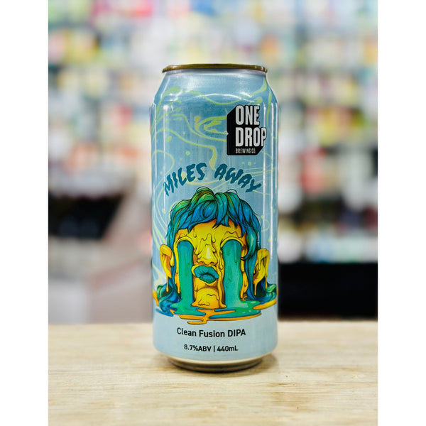 'MIX 6 OR MORE GET 20% OFF' ONE DROP BREWING MILES AWAY CLEAN FUSION DOUBLE IPA 8.7% ABV