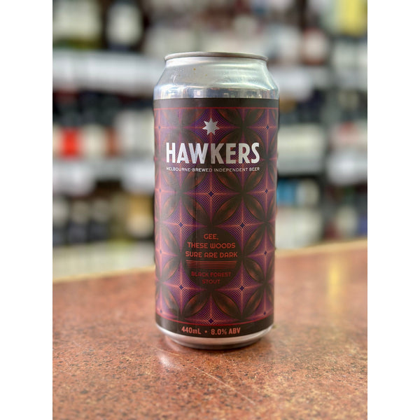 'MIX 6 OR MORE GET 20% OFF' HAWKERS BREWING GEE, THESE WOODS ARE DARK BLACK FOREST STOUT 8% ABV