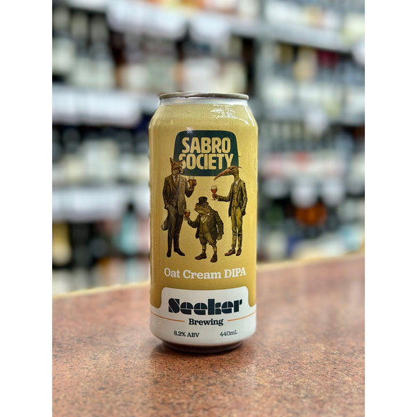 'MIX 6 OR MORE GET 20% OFF' SEEKER BREWING SABRO SOCIETY OAT CREAM DOUBLE IPA 8.2% ABV