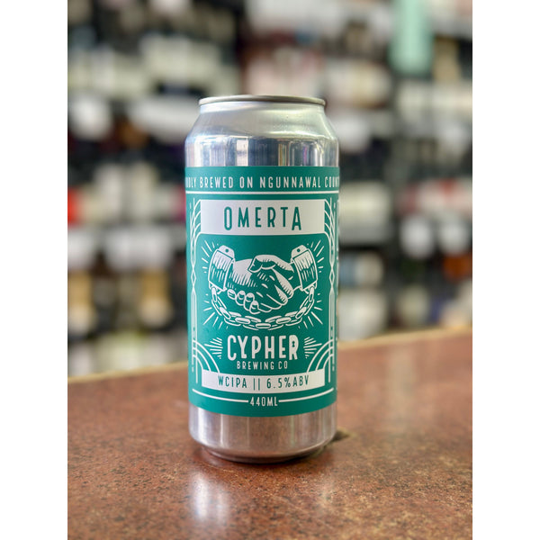 'MIX 6 OR MORE GET 20% OFF' CYPHER BREWING OMERTA WEST COAST IPA 6.5% ABV