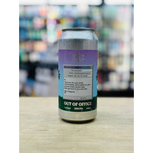 'MIX 6 OR MORE GET 20% OFF' RANGE BREWING OUT OF OFFICE DOUBLE DRY HOPPED IPA 6.4% ABV