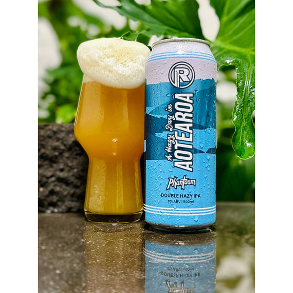 'MIX 6 OR MORE GET 20% OFF' ROCKS BREWING A HAZY DAY IN AOTEAROA DOUBLE HAZY IPA 8% ABV