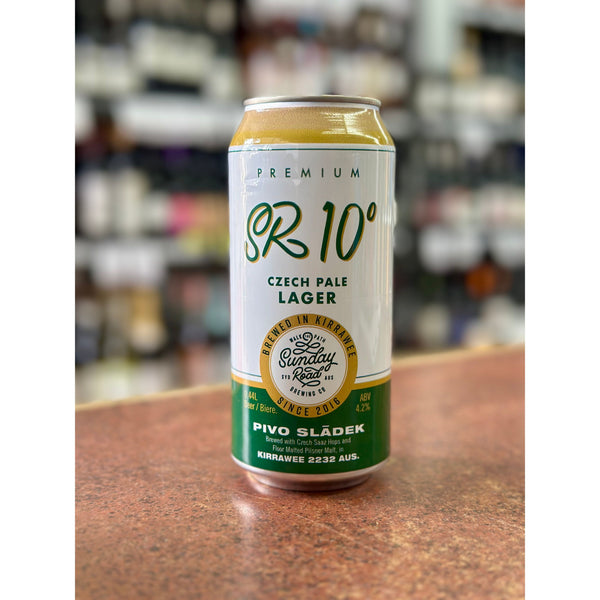 'MIX 6 OR MORE GET 20% OFF' SUNDAY ROAD BREWING SR 10 CZECH PALE LAGER 4.2% ABV