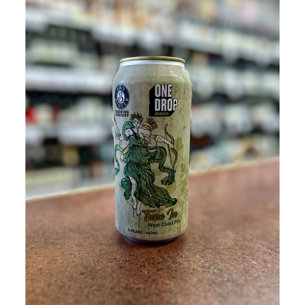 'MIX 6 OR MORE GET 20% OFF' ONE DROP BREWING X DRY & BITTER BREWING TUNE IN WEST COAST PILSNER 5.5% ABV