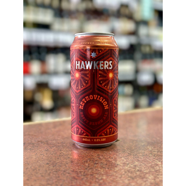 'MIX 6 OR MORE GET 20% OFF' HAWKERS RETROVISION HOPPY BROWN ALE 6% ABV