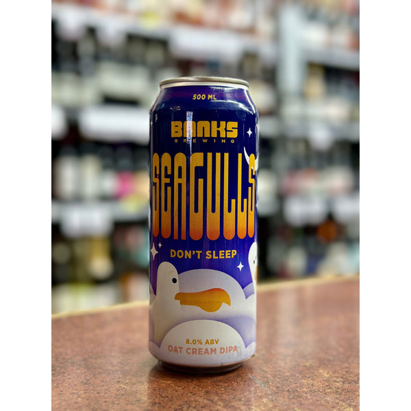 'MIX 6 OR MORE GET 20% OFF' BANKS BREWING SEAGULLS DON'T SLEEP OAT CREAM DOUBLE IPA 8% ABV