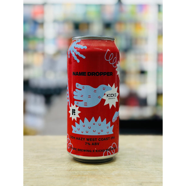 'MIX 6 OR MORE GET 20% OFF' FUTURE BREWING X KICK'S BREWING NAME DROPPER DOUBLE DRY HOPPED HAZY WEST COAST IPA 7% ABV