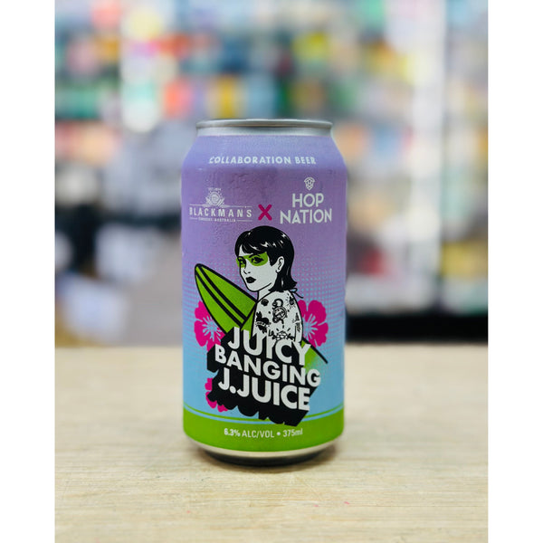 'MIX 6 OR MORE GET 20% OFF' BLACKMANS BREWING X HOP NATION JUICY BANGING J. JUICE 6.3% ABV