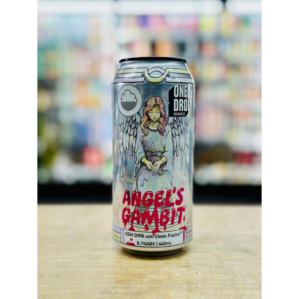 'MIX 6 OR MORE GET 20% OFF' ONE DROP BREWING X CLOUDWATER BREWING ANGEL'S GAMBIT DOUBLE IPA WITH CLEAN FUSION 8.1% ABV