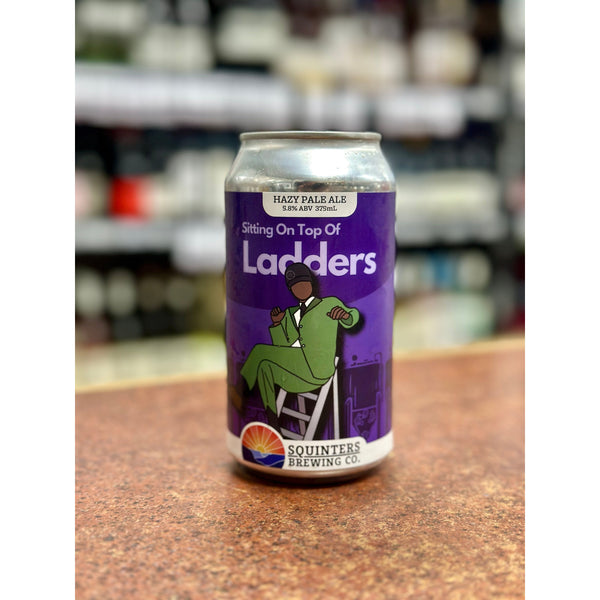 'MIX 6 OR MORE GET 20% OFF' SQUINTERS BREWING CO SITTING ON TOP OF LADDERS HAZY PALE ALE 5.8% ABV