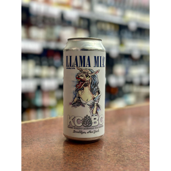 'MIX 6 OR MORE GET 20% OFF' KINGS COUNTY BREWERS COLLECTIVE LLAMA MIA DOUBLE IPA 8% ABV