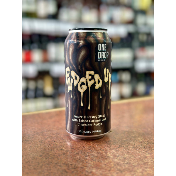 'MIX 6 OR MORE GET 20% OFF' ONE DROP BREWING FUDGED UP IMPERIAL PASTRY STOUT WITH SALTED CARAMEL & CHOCOLATE FUDGE 10.3% ABV