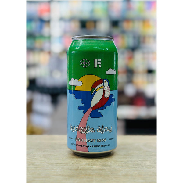 'MIX 6 OR MORE GET 20% OFF' FUTURE BREWING X RANGE BREWING SWIZZLE SLAY DOUBLE DRY HOPPED HAZY DOUBLE IPA 8% ABV