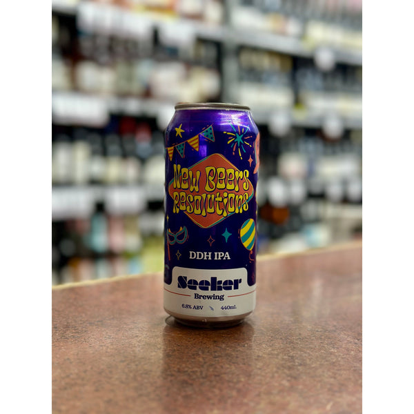'MIX 6 OR MORE GET 20% OFF' SEEKER BREWING NEW BEERS RESOLUTIONS DOUBLE DRY HOPPED IPA 6.8% ABV
