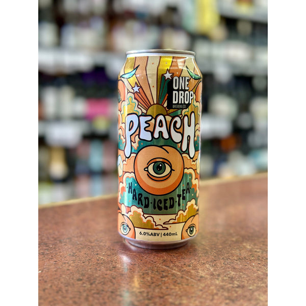 'MIX 6 OR MORE GET 20% OFF' ONE DROP BREWING HARD PEACH ICED TEA 6% ABV