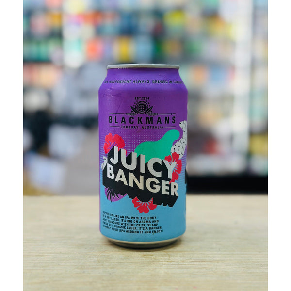 'MIX 6 OR MORE GET 20% OFF' BLACKMANS BREWING JUICY BANGER IPL 5.8% ABV