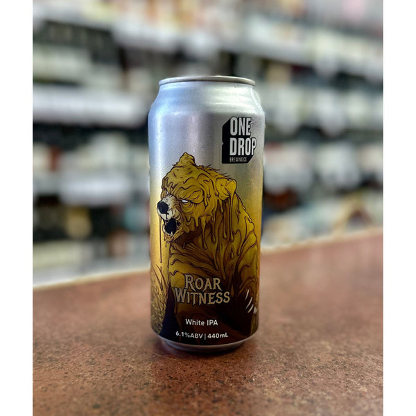'MIX 6 OR MORE GET 20% OFF' ONE DROP BREWING ROAR WITNESS WHITE IPA 6.1% ABV