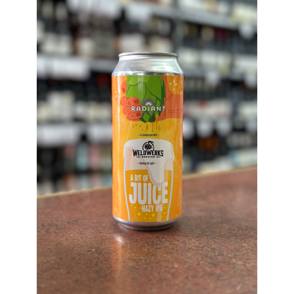 'MIX 6 OR MORE GET 20% OFF' RADIANT BREWING X WELDWORKS BREWING A BIT OF JUICE HAZY IPA 7.1% ABV