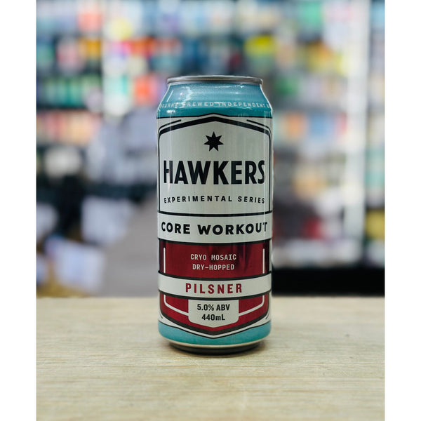 'MIX 6 OR MORE GET 20% OFF' HAWKERS BREWING CORE WORKOUT CRYO MOSAIC DRY HOPPED PILSNER 5% ABV