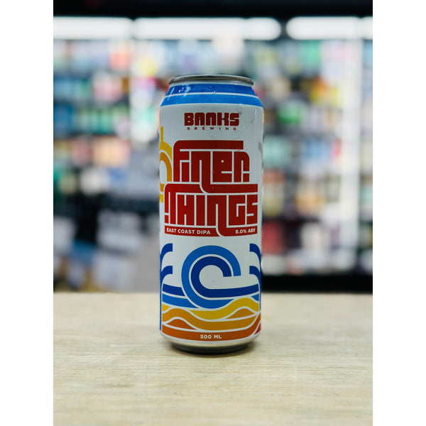 'MIX 6 OR MORE GET 20% OFF' BANKS BREWING FINER THINGS EAST COAST DOUBLE IPA 8% ABV