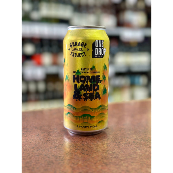 'MIX 6 OR MORE GET 20% OFF' GARAGE PROJECT X ONE DROP BREWING HOME LAND & SEA HAZY DOUBLE IPA 8.1% ABV