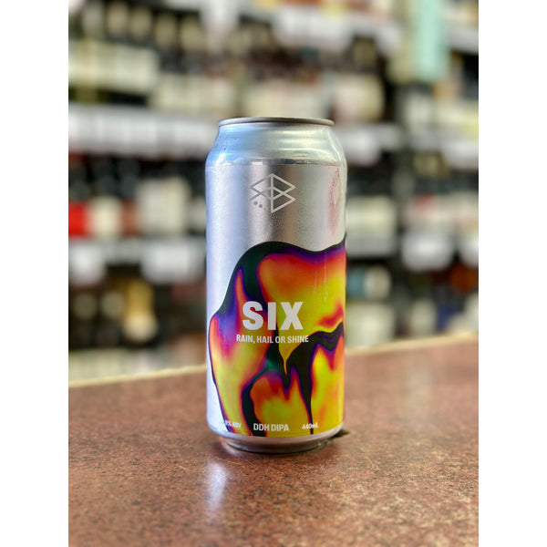 'MIX 6 OR MORE GET 20% OFF' RANGE BREWING 'SIX' RAIN, HAIL OR SHINE DOUBLE DRY HOPPED DOUBLE IPA 8.9% ABV