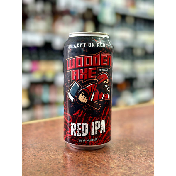'MIX 6 OR MORE GET 20% OFF' WOODEN AXE BREWING LEFT ON RED RED IPA 6.9% ABV