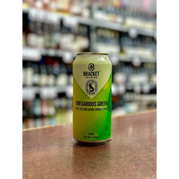 'MIX 6 OR MORE GET 20% OFF' BRACKET BREWING X SHAPESHIFTER BREWING GREGARIOUS GREEN DOUBLE IPA 8.3% ABV