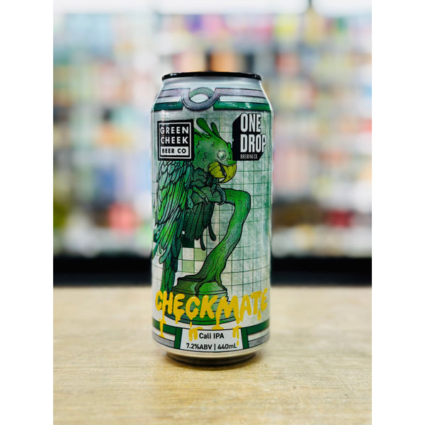 'MIX 6 OR MORE GET 20% OFF' ONE DROP BREWING X GREEN CHEEK BREWING CO CHECKMATE CALI IPA 7.2% ABV