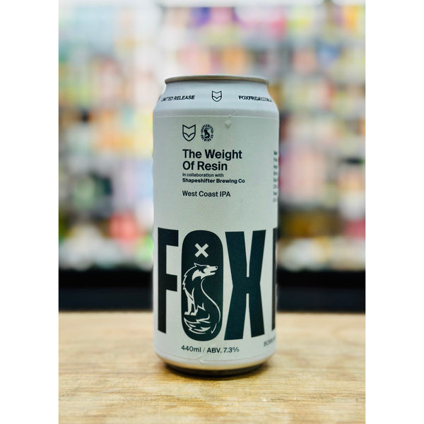 'MIX 6 OR MORE GET 20% OFF' FOX FRIDAY X SHAPESHIFTER BREWING THE WEIGHT OF RESIN WEST COAST IPA 7.3% ABV