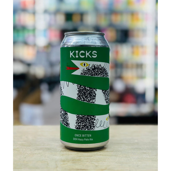 'MIX 6 OR MORE GET 20% OFF' KICKS BREWING ONCE BITTEN DOUBLE DRY HOPPED HAZY PALE 5.5% ABV