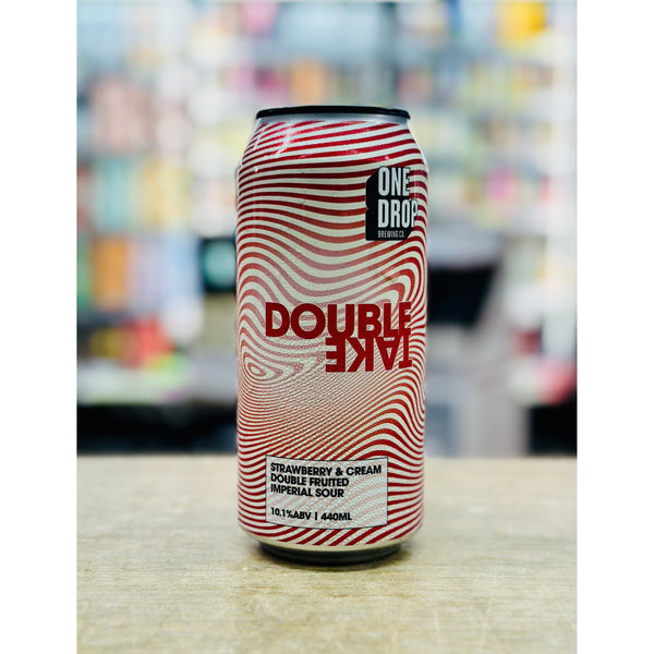 'MIX 6 OR MORE GET 20% OFF' ONE DROP BREWING DOUBLETAKE DOUBLE STRAWBERRY & CREAM IMPERIAL SOUR 10.1% ABV