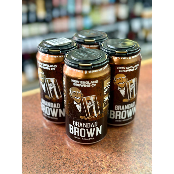'MIX 4X4 GET 12% OFF' NEW ENGLAND BREWING GRANDAD BROWN 4.5% ABV