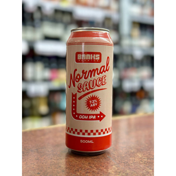 'MIX 6 OR MORE GET 20% OFF' BANKS BREWING NORMAL SAUCE DOUBLE DRY HOPPED IPA 7.2% ABV