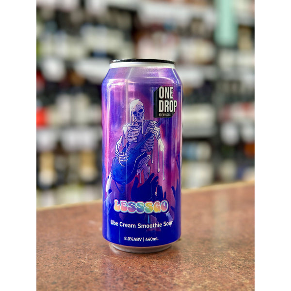 'MIX 6 OR MORE GET 20% OFF' ONE DROP BREWING LESSSGO UBE CREAM SMOOTHIE SOUR ALE 8% ABV