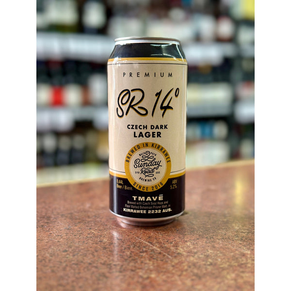 'MIX 6 OR MORE GET 20% OFF' SUNDAY ROAD BREWING SR 14 CZECH DARK LAGER 5.2% ABV