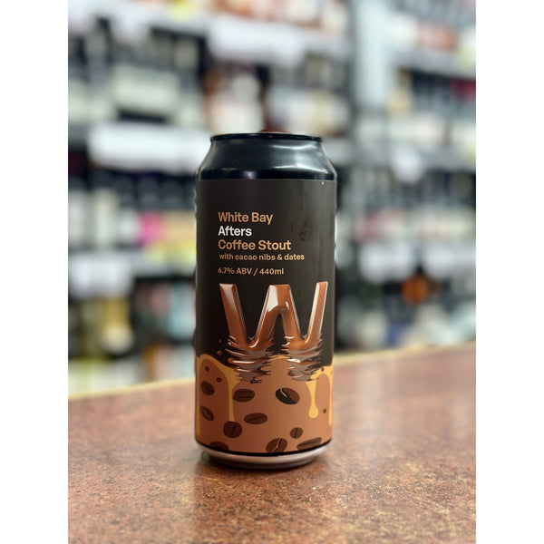 'MIX 6 OR MORE GET 20% OFF' WHITE BAY BREWING AFTERS COFFEE STOUT WITH CACAO NIBS & DATES 6.7% ABV