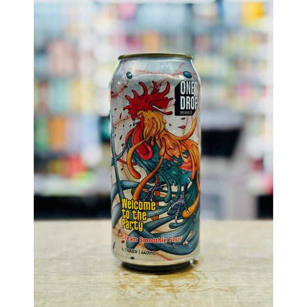 'MIX 6 OR MORE GET 20% OFF' ONE DROP BREWING WELCOME TO THE PARTY CREAM SMOOTHIE SOUR 6.1% ABV