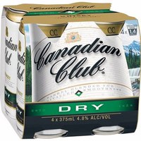 Canadian Club & Dry Cans 4pk